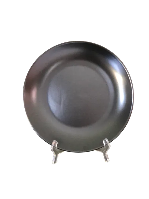 Black Coupe Stoneware Plate