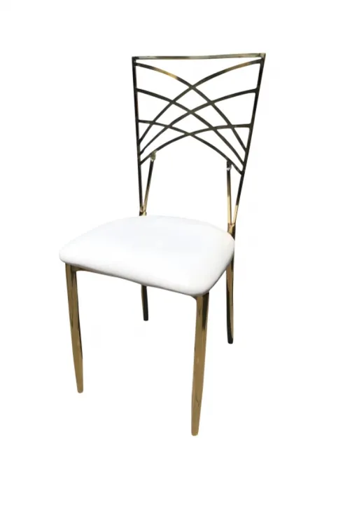 Valentina Gold Cross-Back Chair