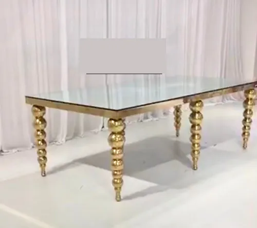 Bubble Leg Mirror Top Table