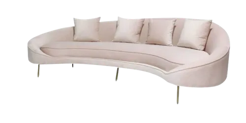 Blush Pink Mod Sofa