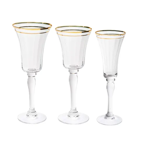 Bella Gold Rimmed Glassware