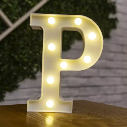 Illuminated letter P