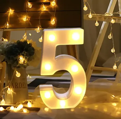 Illuminated Number 5