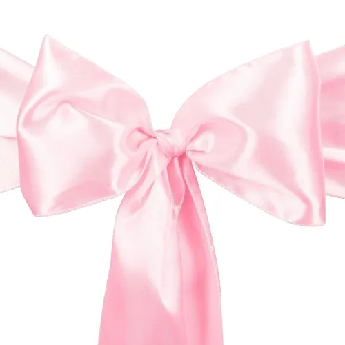 Baby Pink Satin Chair Sash