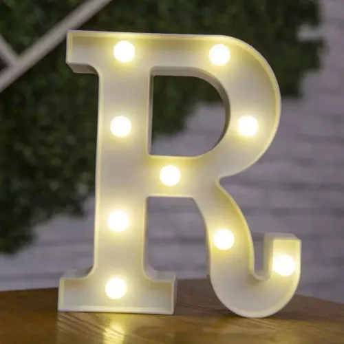 Illumu+inated letter R