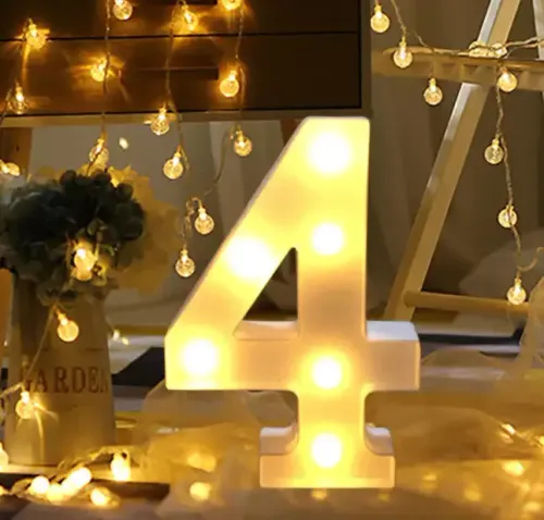 Illuminated number 4