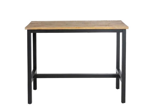 Table Haute Plateau Bois Pieds métal 75x130xh90 cm