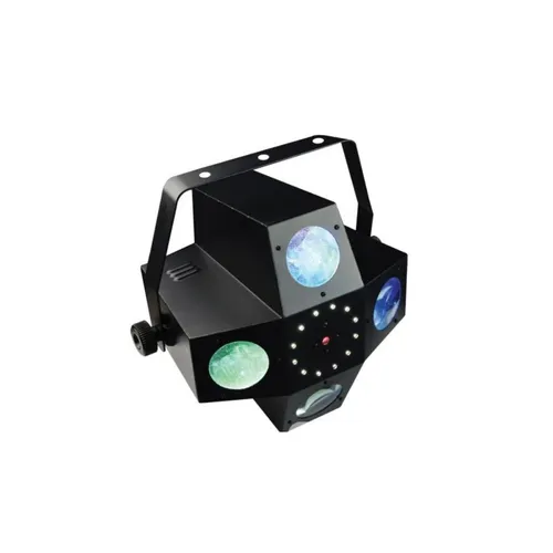 Jeux de lumière 3-en-1 : Beam Moonflower, Strobe, Laser multipoints Rouge et Vert