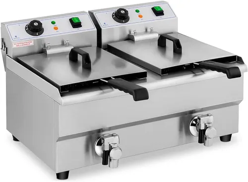 Friteuse Double bac Électrique 10L - 2 x 3000W 230v