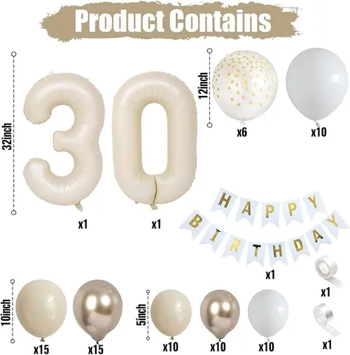 Ballon Latex Assortiments 30 cm x25
