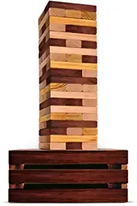 Giant Tower Game | 60 Large Blocks | Storage Crate/Outdoor Game Table