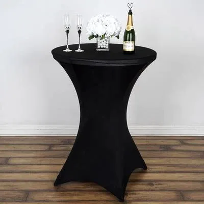 Cocktail Table Black Spandex
