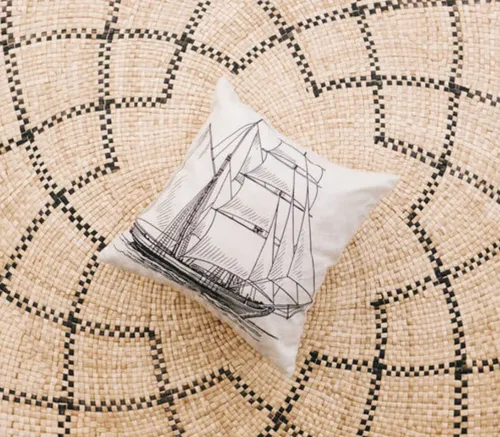 Nautical Ship Throw Cushion 