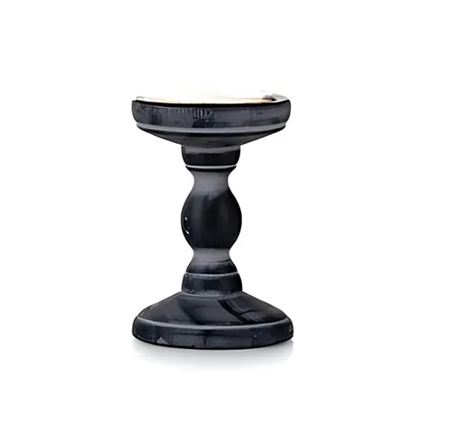 Black Wooden Candle Holder Small (New)