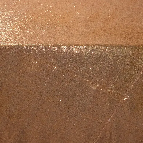 Round Rose Gold Sequin Overlay