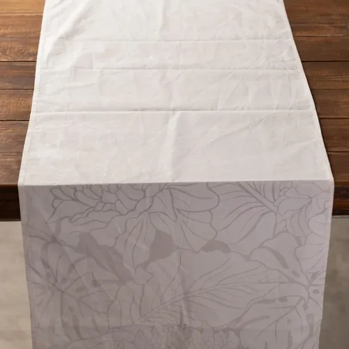 White Table Runner (Floral)