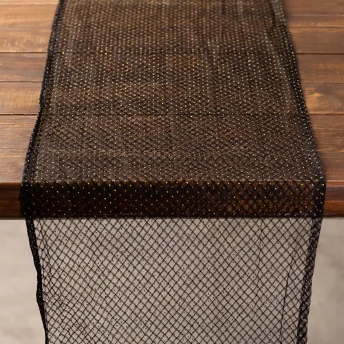 Black & Gold Table Runner (Sheer)