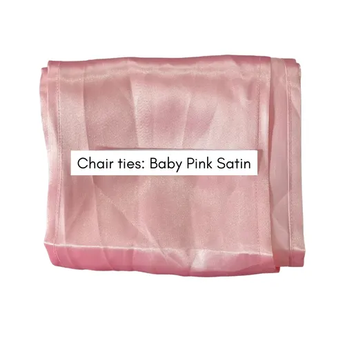 Baby Pink Chair Tie (Satin)