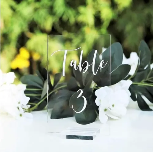 Perspex Table Numbers 