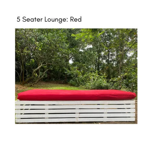 Red 5 Seater Lounge Cover