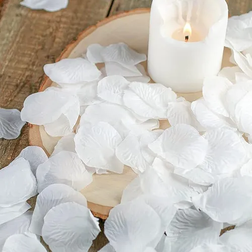 New Artificial White Rose Petals