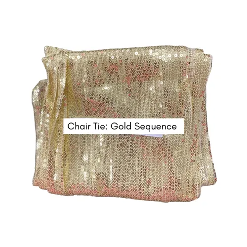 Gold sequence Chair Tie
