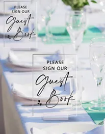 Guest Book - Acrylic Tabletop Sign 