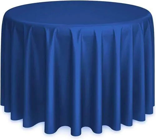 Sky Blue Round Tablecloth