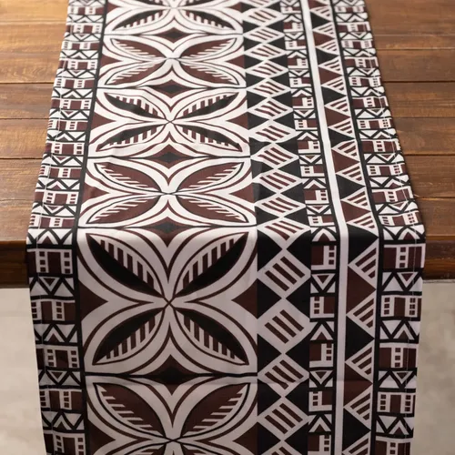 Black Table Runner (Tapa Tolu cotton)
