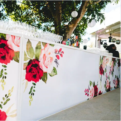 Portable Bar (Rose Print)