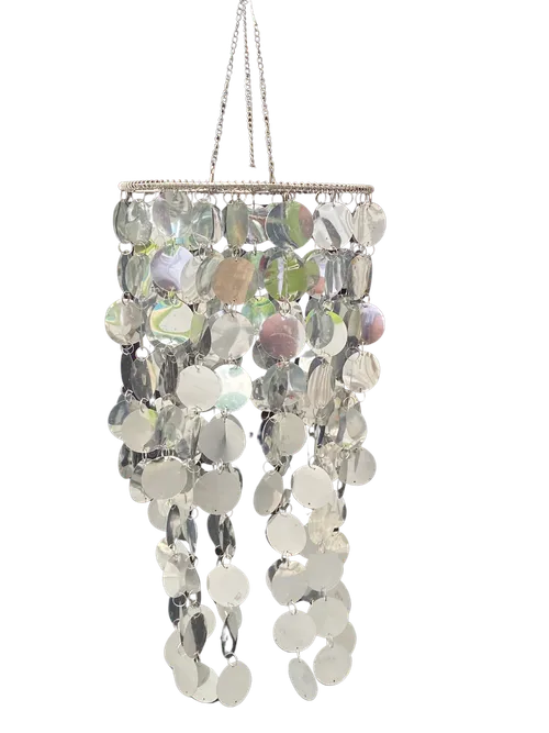 Round Hanging Chandelier (Silver)
