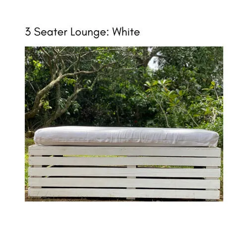White 3 Seater Lounge Cover
