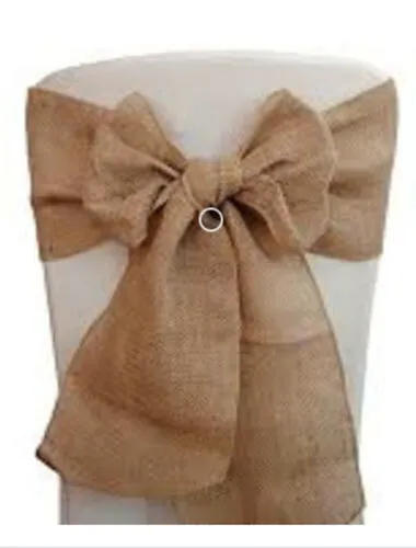 Burlap Hessian Chair Tie