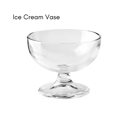 Clear Ice Cream Vase