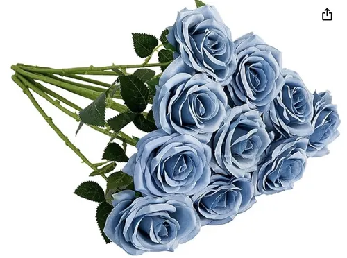 Single Stem Rose (Dusty Blue)