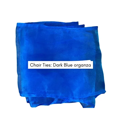 Dark Blue Chair Tie (Organza)