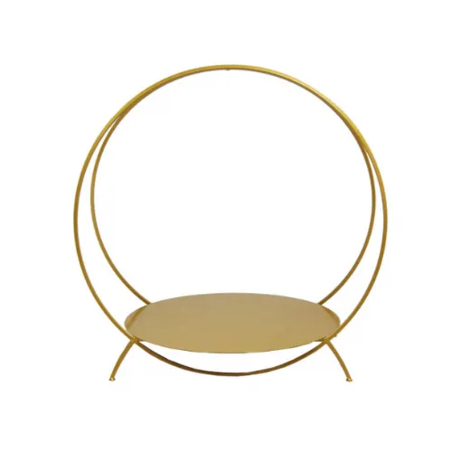Round Gold Cake Holder