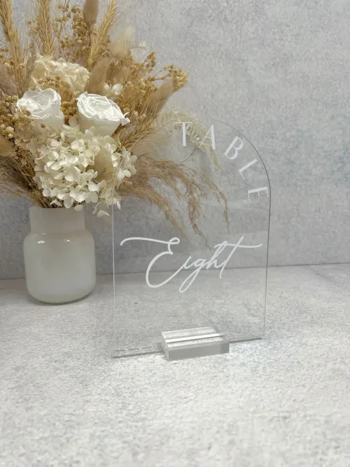 Acrylic Table Number