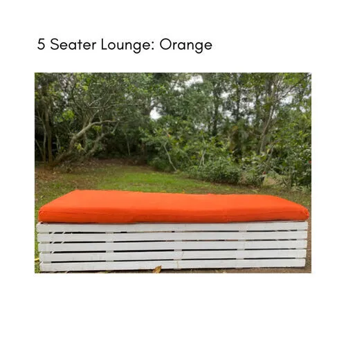 Orange 5 Seater Lounge Cover