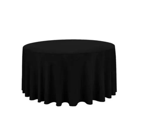 Black Round Tablecloth Medium