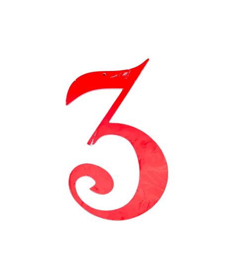 Number 3 Hanging Prop (Small)