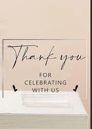 Thank You - Acrylic Tabletop Sign 