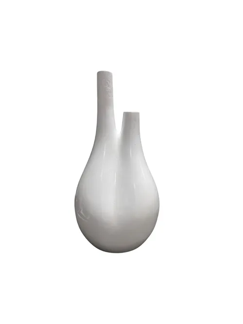 White Art Vase
