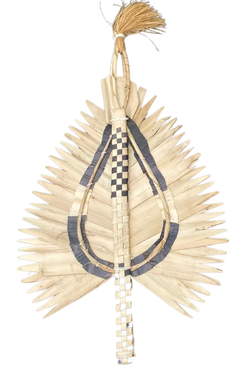 Fijian Fan (Tapa Print)