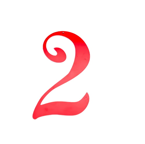 Number 2 Hanging Prop (Small)