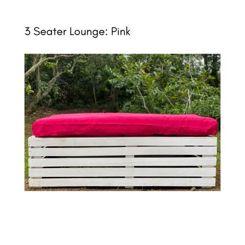 Pink 3 Seater Lounge Cover