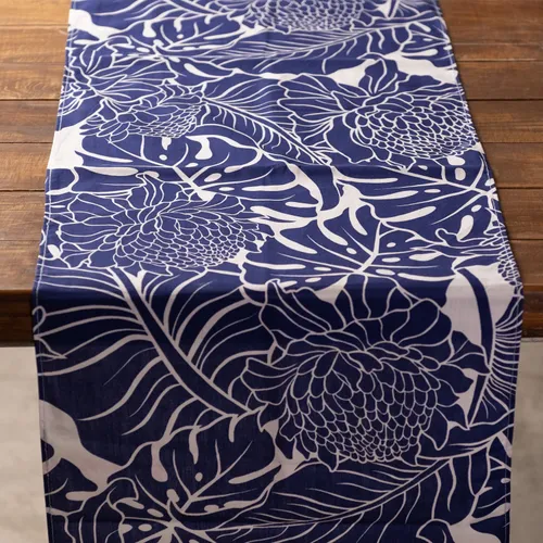 Blue Table Runner (Floral)