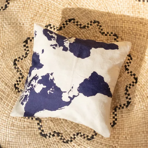 Nautical Map Throw Cushion 