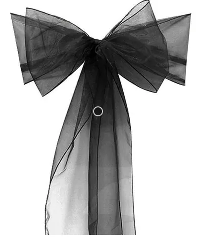Black Chair Tie (Organza)