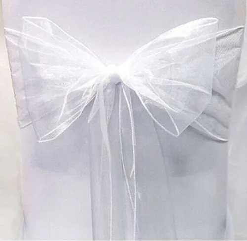 White Organza Chair tie